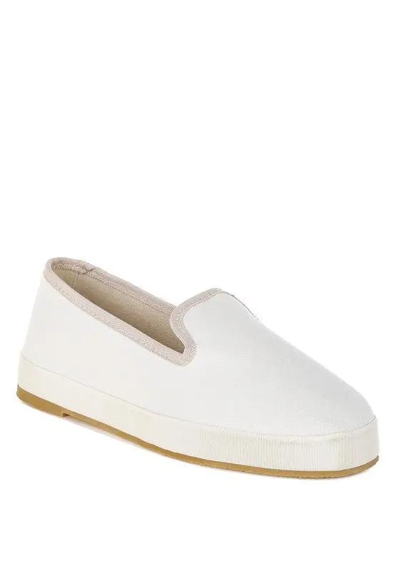 Moshka Round Toe Canvas Slip-On Loafers for Everyday Style - Love Salve